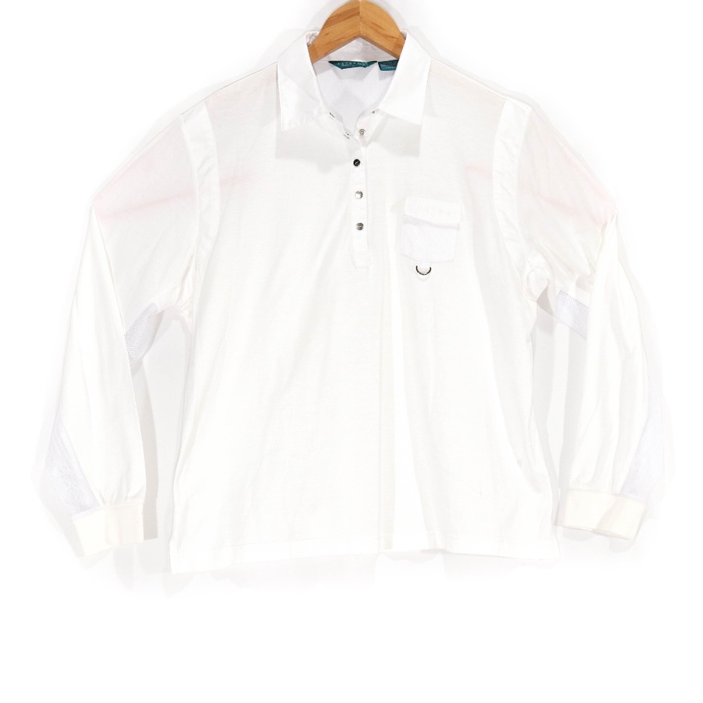 Astra Classic Women's White Vented Long Sleeve Top